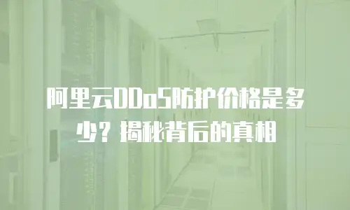 阿里云DDoS防护价格是多少？揭秘背后的真相