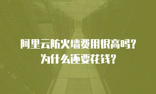 阿里云防火墙费用很高吗？为什么还要花钱？