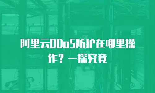 阿里云DDoS防护在哪里操作？一探究竟