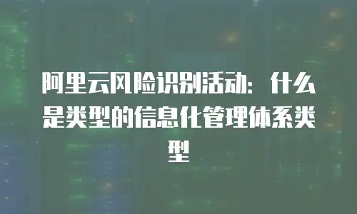 阿里云风险识别活动：什么是类型的信息化管理体系类型