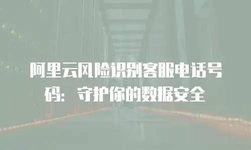 阿里云风险识别客服电话号码：守护你的数据安全