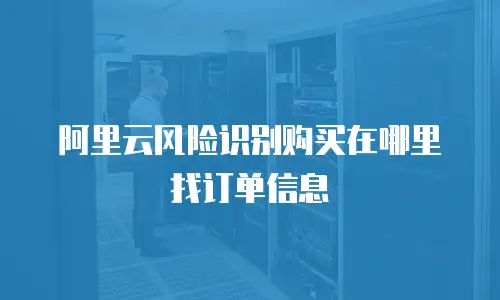阿里云风险识别购买在哪里找订单信息