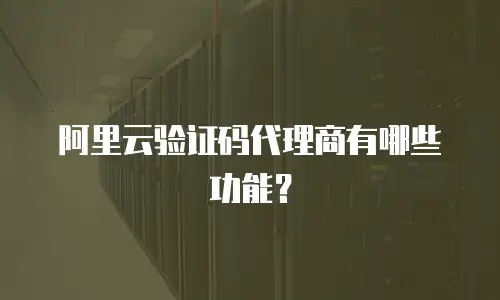 阿里云验证码代理商有哪些功能？