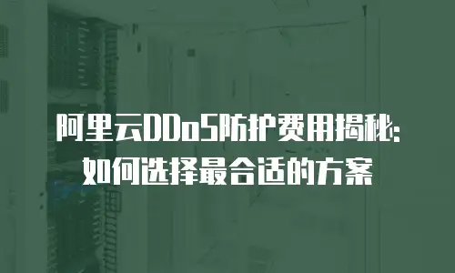 阿里云DDoS防护费用揭秘:如何选择最合适的方案