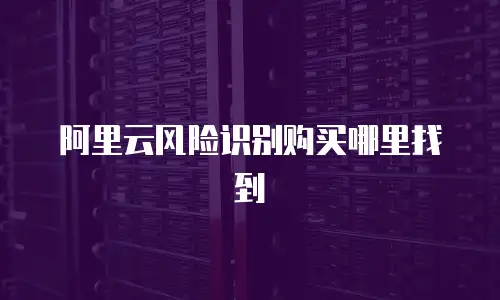 阿里云风险识别购买哪里找到