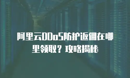 阿里云DDoS防护返佣在哪里领取？攻略揭秘