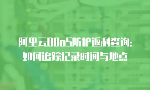 阿里云DDoS防护返利查询：如何追踪记录时间与地点