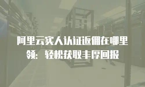 阿里云实人认证返佣在哪里领：轻松获取丰厚回报