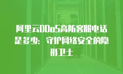 阿里云DDoS高防客服电话是多少：守护网络安全的隐形卫士
