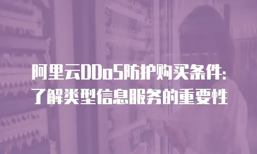阿里云DDoS防护购买条件：了解类型信息服务的重要性