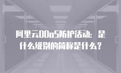 阿里云DDoS防护活动：是什么级别的简称是什么？