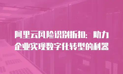 阿里云风险识别折扣：助力企业实现数字化转型的利器