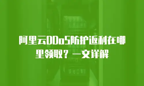 阿里云DDoS防护返利在哪里领取？一文详解