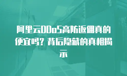 阿里云DDoS高防返佣真的便宜吗？背后隐藏的真相揭示