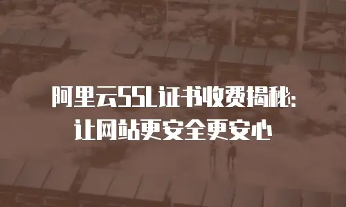 阿里云SSL证书收费揭秘：让网站更安全更安心