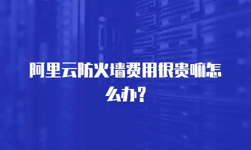 阿里云防火墙费用很贵嘛怎么办?