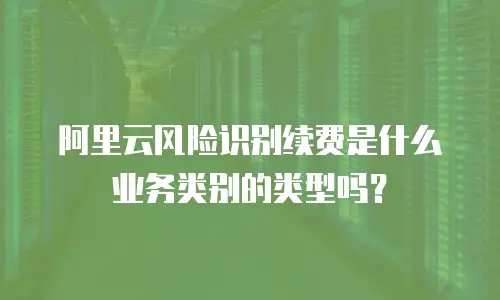 阿里云风险识别续费是什么业务类别的类型吗？