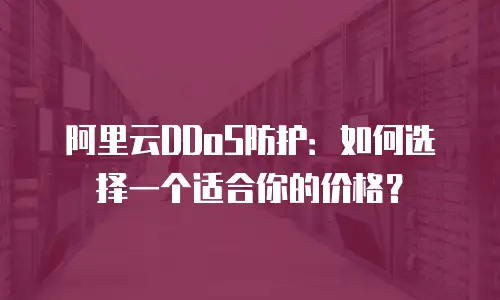阿里云DDoS防护：如何选择一个适合你的价格？
