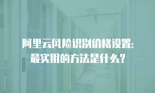 阿里云风险识别价格设置：最实用的方法是什么？