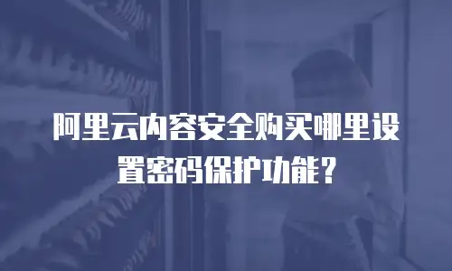 阿里云内容安全购买哪里设置密码保护功能？