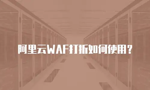 阿里云WAF打折如何使用？