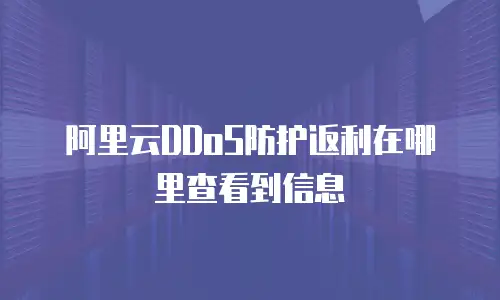 阿里云DDoS防护返利在哪里查看到信息