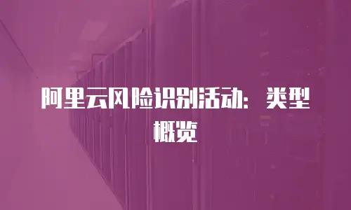 阿里云风险识别活动：类型概览