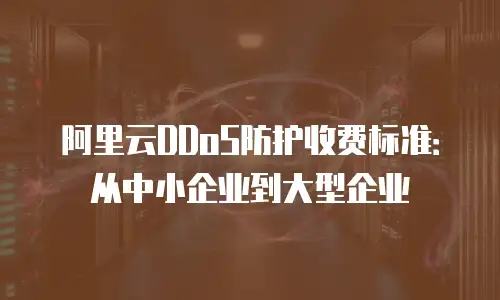 阿里云DDoS防护收费标准：从中小企业到大型企业