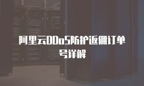 阿里云DDoS防护返佣订单号详解