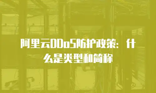 阿里云DDoS防护政策：什么是类型和简称