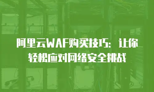 阿里云WAF购买技巧：让你轻松应对网络安全挑战