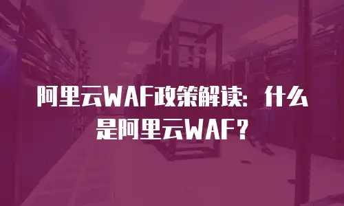 阿里云WAF政策解读：什么是阿里云WAF？