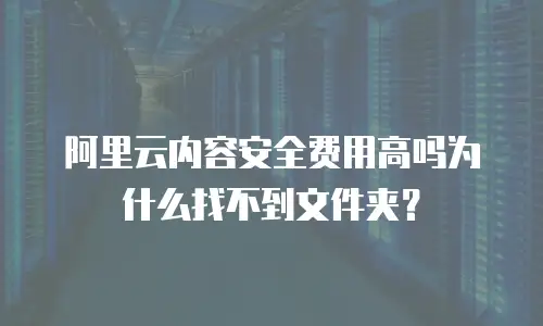 阿里云内容安全费用高吗为什么找不到文件夹？