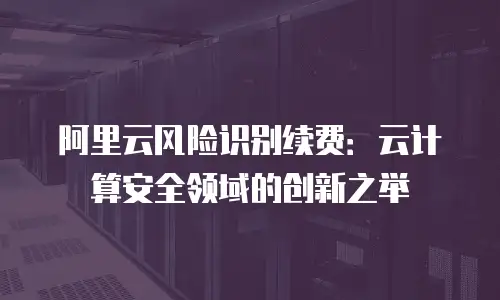 阿里云风险识别续费：云计算安全领域的创新之举
