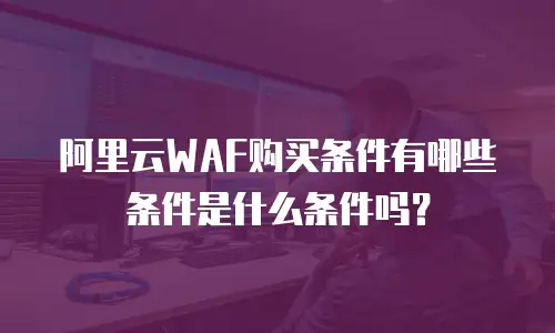 阿里云WAF购买条件有哪些条件是什么条件吗？