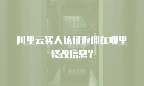 阿里云实人认证返佣在哪里修改信息？