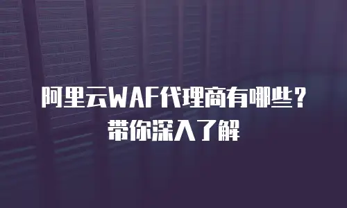 阿里云WAF代理商有哪些？带你深入了解