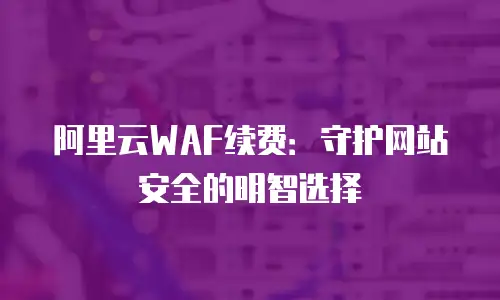 阿里云WAF续费：守护网站安全的明智选择