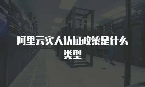 阿里云实人认证政策是什么类型