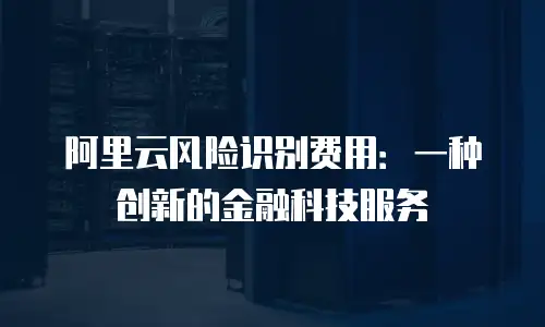 阿里云风险识别费用：一种创新的金融科技服务
