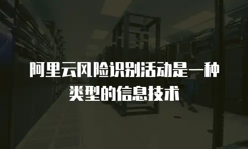 阿里云风险识别活动是一种类型的信息技术