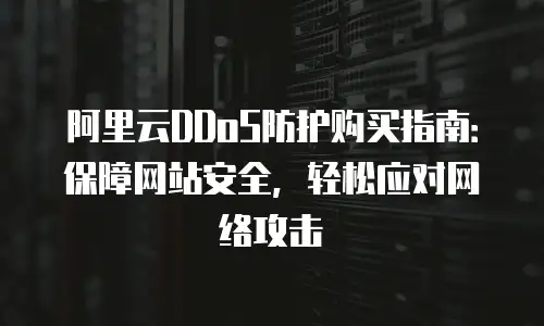 阿里云DDoS防护购买指南：保障网站安全，轻松应对网络攻击