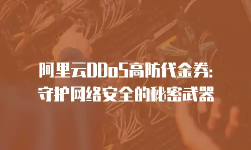 阿里云DDoS高防代金券：守护网络安全的秘密武器