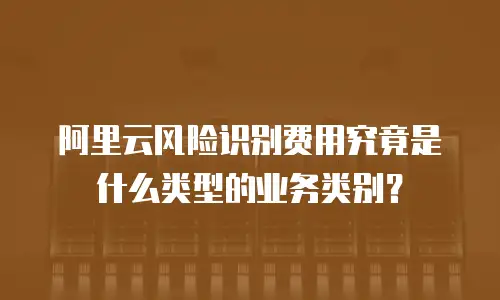 阿里云风险识别费用究竟是什么类型的业务类别？