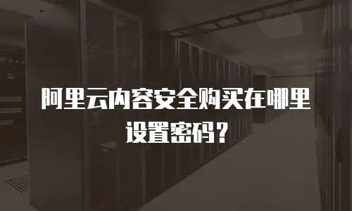 阿里云内容安全购买在哪里设置密码？