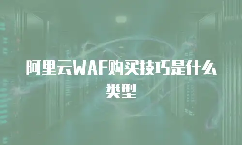 阿里云WAF购买技巧是什么类型