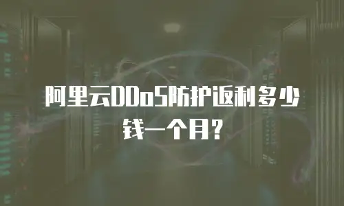 阿里云DDoS防护返利多少钱一个月？