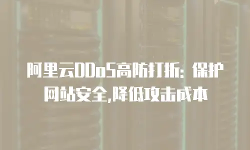 阿里云DDoS高防打折: 保护网站安全,降低攻击成本