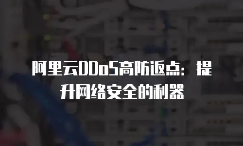 阿里云DDoS高防返点：提升网络安全的利器