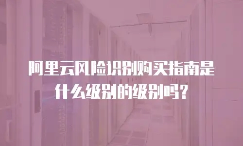 阿里云风险识别购买指南是什么级别的级别,阿里云风险识别购买指南是什么级别的级别吗